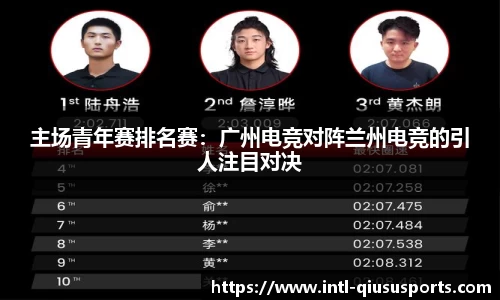 主场青年赛排名赛：广州电竞对阵兰州电竞的引人注目对决